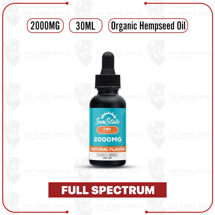 Sun State Hemp CBG/CBD Full Spectrum MCT Oil Tincture 30ml 2000mg