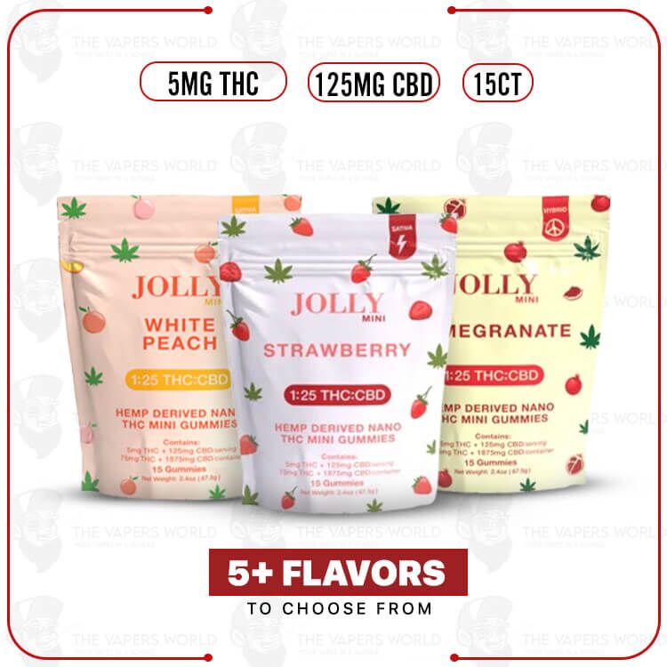 Jolly 5MG THC + 125MG CBD Gummies – 15CT/PK