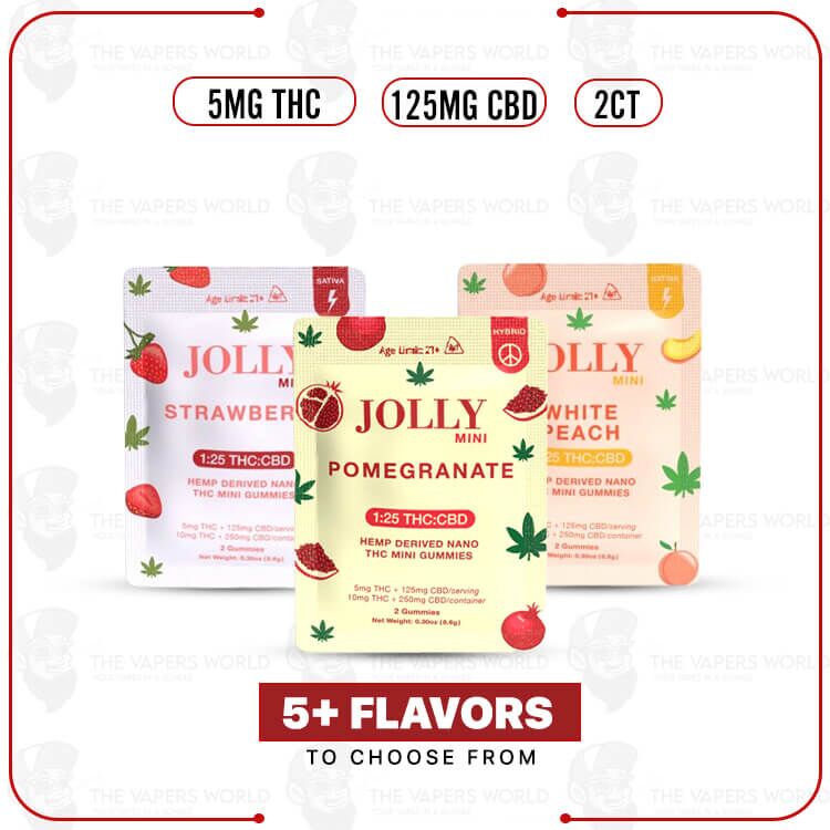 Jolly 5MG THC + 125MG CBD Gummies – 2CT/PK