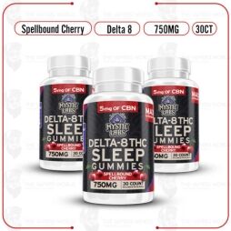 Mystic Labs Cherry Sleep Delta-8 Gummies – 750mg