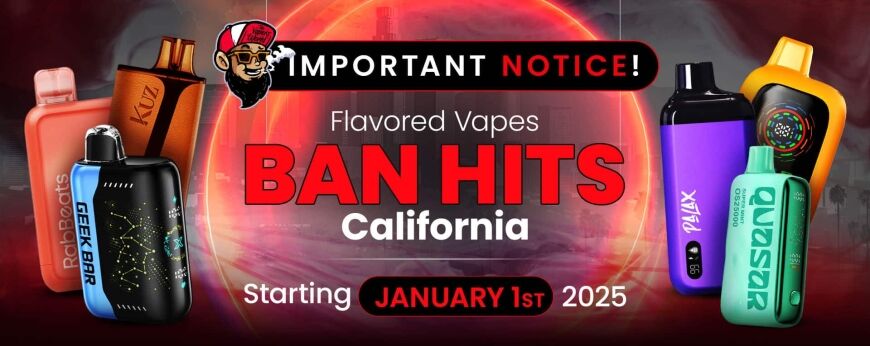 California Flavored Vape Ban Hits 1st January