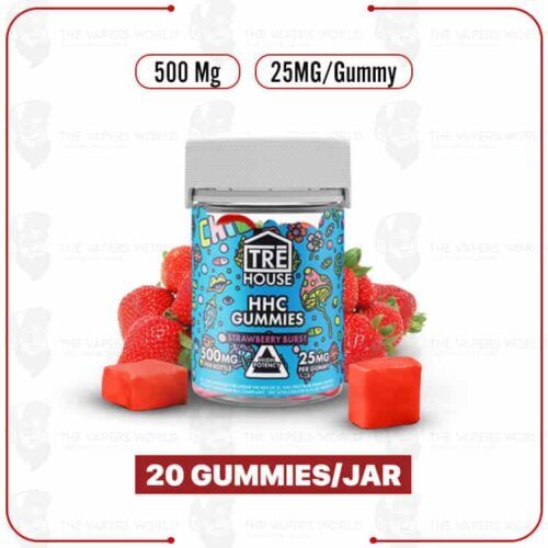 TRĒ House High Potency HHC 500MG Strawberry Burst Gummies – 20 Count