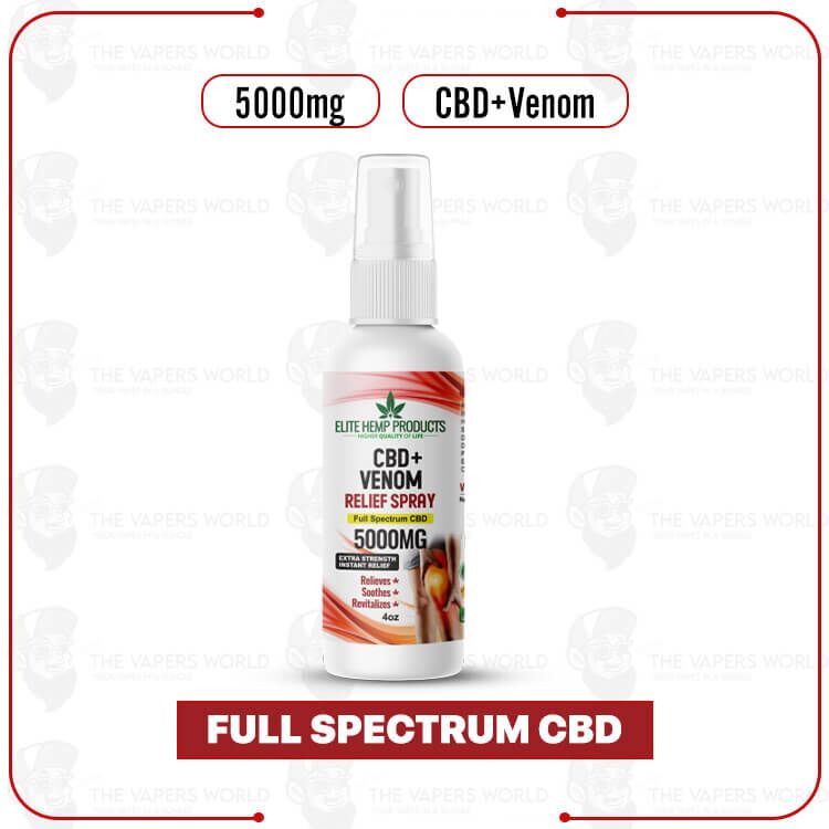 Elite Hemp - CBD+Venom Pain Relief Spray 5000mg