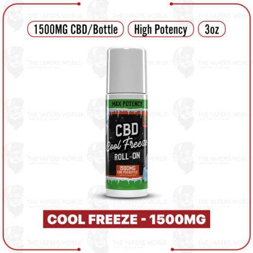 Hemp Bombs Premium CBD Max Potency Cool Freeze Roll On 1500MG per Bottle
