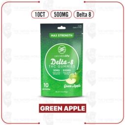 Cannabis Life Delta-8 Green Apple Gummies – 500mg (10ct)