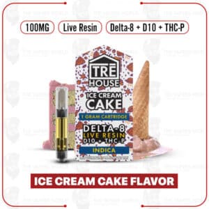 TRĒ House 1G Live Resin D8/D10/THC-P Cartridge