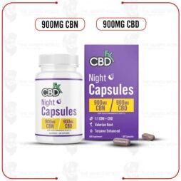 CBDFx CBD + CBN Night Capsules For Sleep 1:1 Ratio 900mg