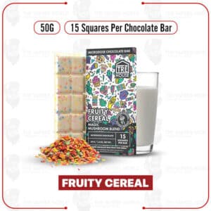 TRĒ House Magic Mushroom Blend Fruity Cereal Chocolate Bar – 50G
