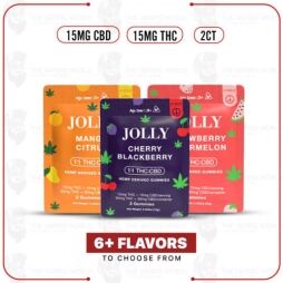 Jolly 1:1 D9THC: CBD Gummies -15MG - 2CT/PK
