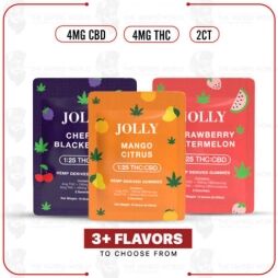 Jolly 4MG THC + 100MG CBD Gummies - 2CT/PK