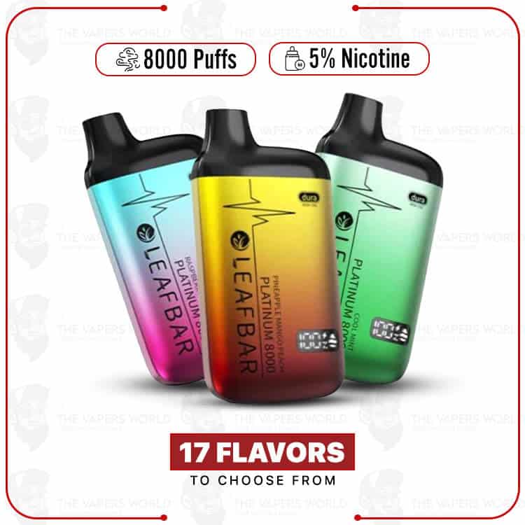 Leaf Bar Platinum 8000 Puff Disposable Vape - Cool Mint