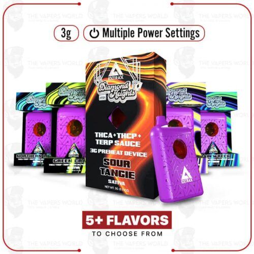 Delta Extrax Diamond Heights THC-A/THC-P Pre-Heat Disposable – 3G