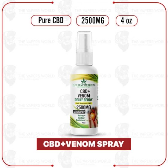 Elite Hemp - CBD+Venom Pain Relief Spray 2500mg