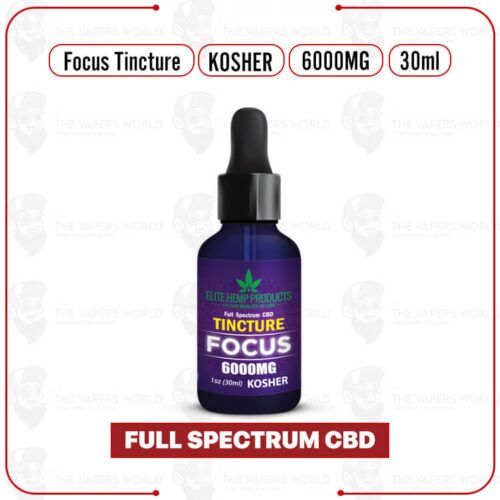 Elite Hemp - CBD Tincture 6000mg Focus