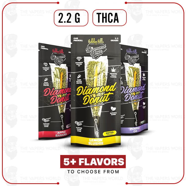 Hidden Hills Club x Diamond Boyz Diamond Donut 2.2G Pre Roll – 1CT