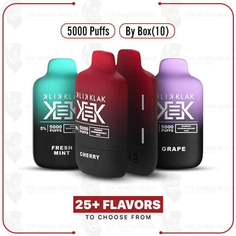 Klik Klak Element Disposable Magnetic Vape 5000 Puffs by the Box
