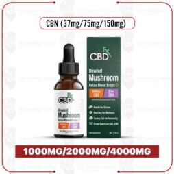 CBDFx Relax Unwind Blend Mushroom Tincture + CBN + CBD
