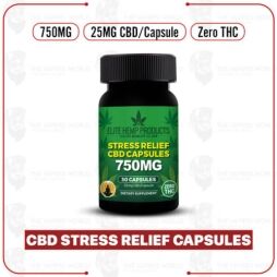 Elite Hemp - CBD Stress Relief Capsules 750mg