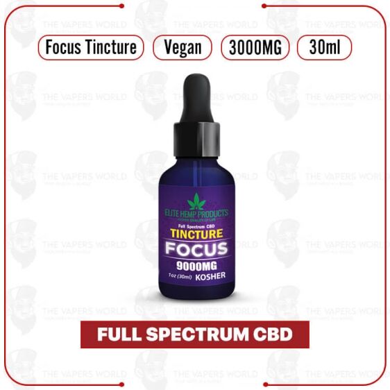 Elite Hemp - CBD Tincture 3000mg Focus