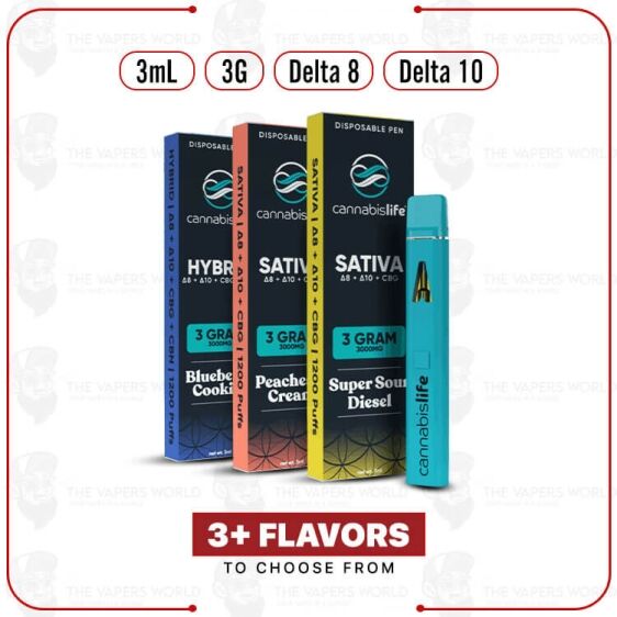 Cannabis Life D8 + D10 Blend Disposable Vape – 3G | 3mL